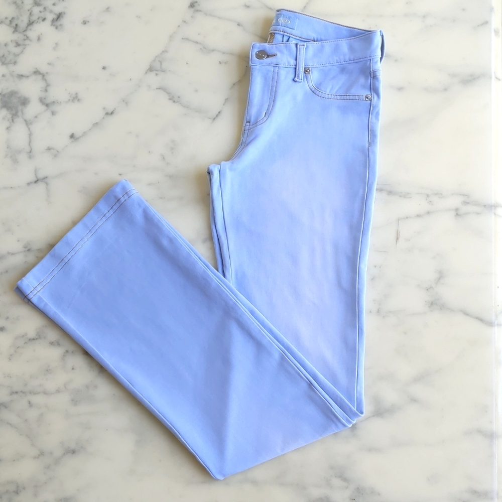 Let Me B Cotton and Spandex Light Blue Flare Leg Jean.